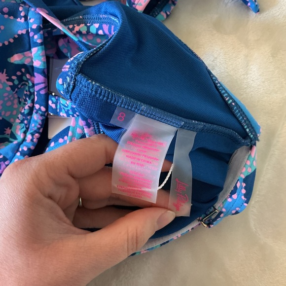 NWT women’s Lilly Pulitzer Snyder One Piece Swimsuit Star Gazing Barton Blue 8 - Picture 7 of 9
